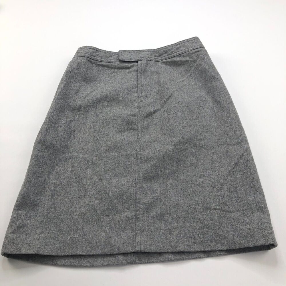 J.Crew 4 (Fits 26 In) Women's Zip Flat Lined Midi A-Line Pencil Skirt Gray
